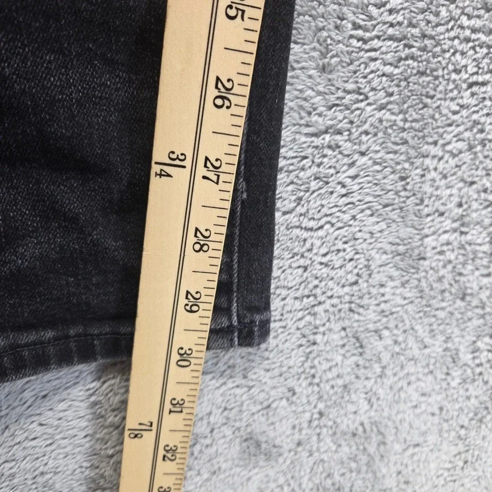 American Eagle Jeans Mens 34X32 Black Athletic‎ Skinny Mid Rise Distressed Denim